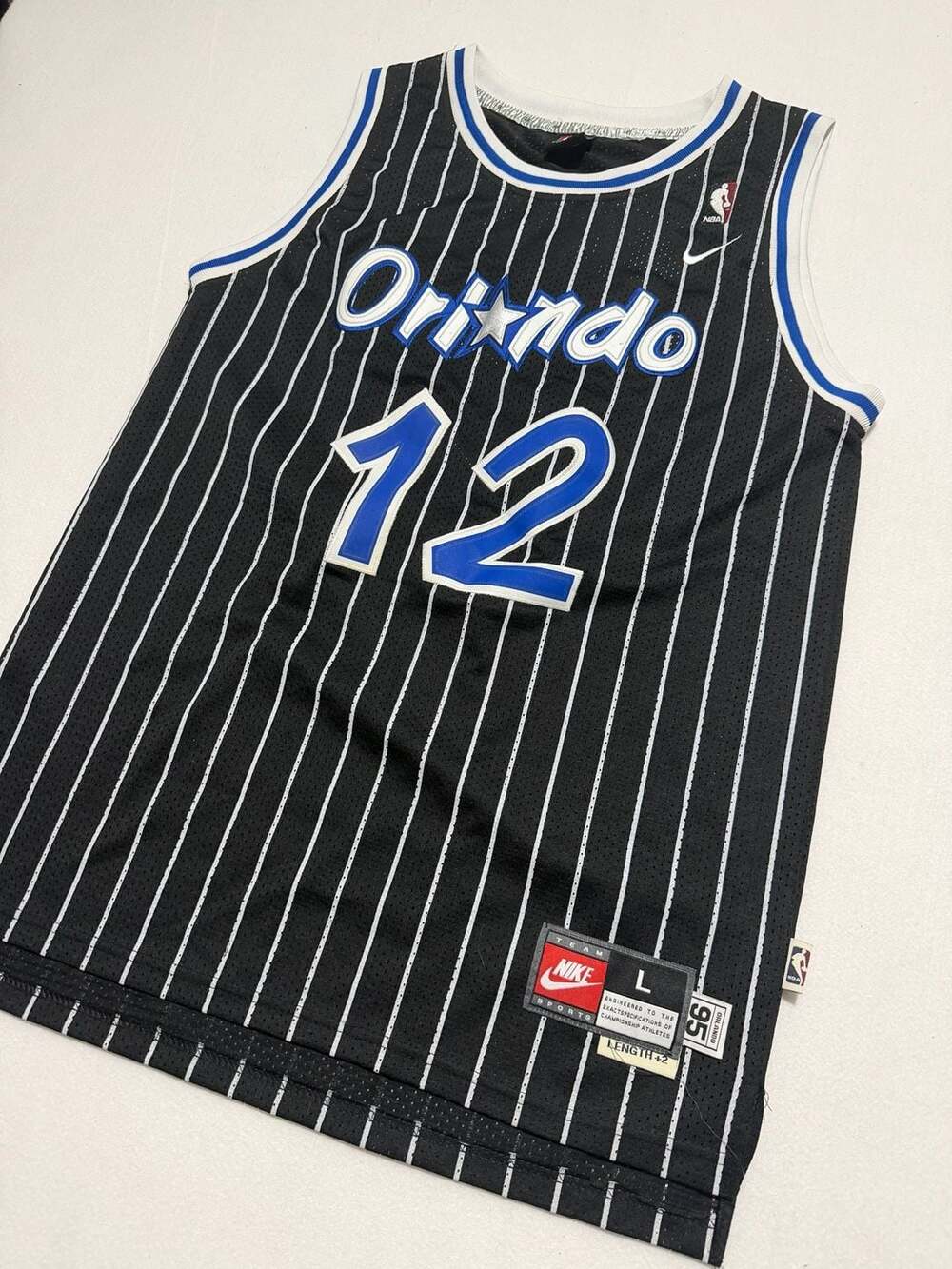 Vintage Nike Orlando Magic Dwight Howard #12 Pinstripe NBA Jersey